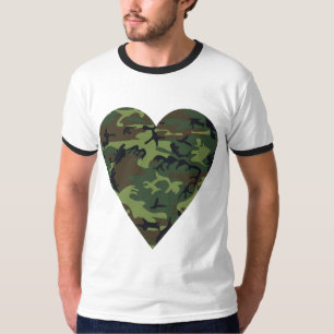 T-shirt Motif de camouflage vert, motif militaire, armée
