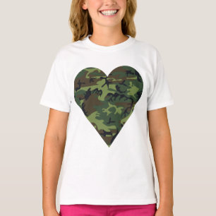 T-shirt Motif de camouflage vert, motif militaire, armée
