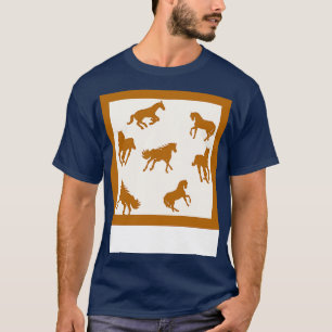 T-SHIRT MOTIF DE CHEVAL SAUVAGE À COWL