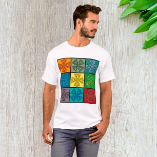 T-shirt Motif de croix de nœud celtique Pop Art