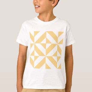 T-shirt Motif de cube géométrique Pale Melon