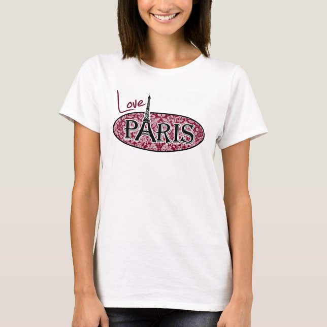 T-shirt Motif de damassé de Bourgogne ; Paris (Devant)