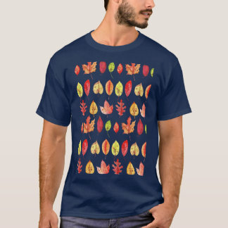 T-shirt Motif de feuilles d'automne surdimensionné