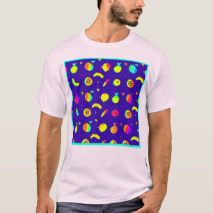 T-shirt Motif de fruits de néon tropicaux colorés