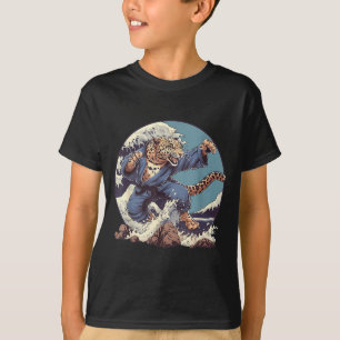 T-shirt Motif de léopard de karaté Taekwondo Jiu-Jitsu MMA