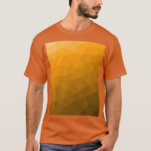 T-shirt Motif de maillage géométrique à dégradé orange