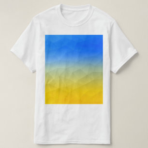 T-shirt Motif de maillage géométrique bleu jaune Ukraine