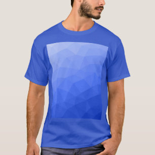T-shirt Motif de maillage géométrique dégradé bleu foncé