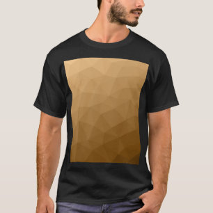 T-shirt Motif de maillage géométrique dégradé brun clair