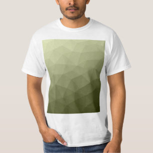 T-shirt Motif de maillage géométrique dégradé vert clair d