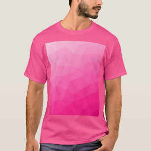 T-shirt Motif de maillage géométrique en dégradé rose chau
