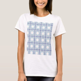 T-shirt Motif de marguerite à carreaux bleus