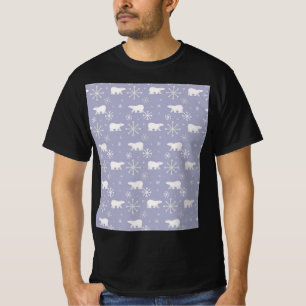 T-shirt Motif de Noël avec ours polaires et flocons de nei