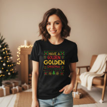 Motif de Noël doré tricoté rétro jaune rouge