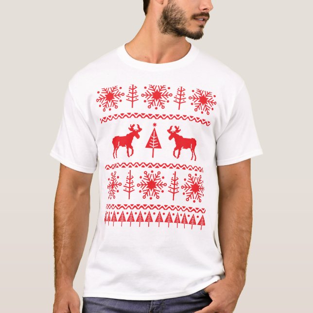 T-shirt Motif de Noël Festif (Devant)