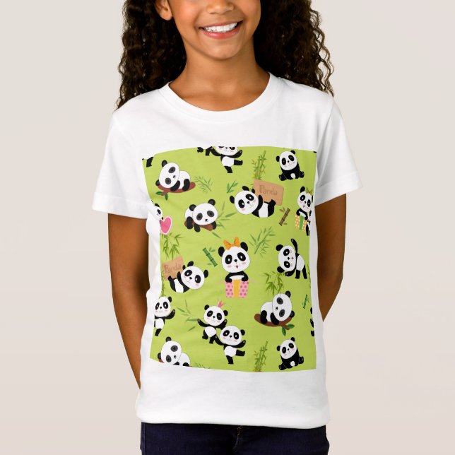 T-Shirt Motif de Panda 3 (Devant)