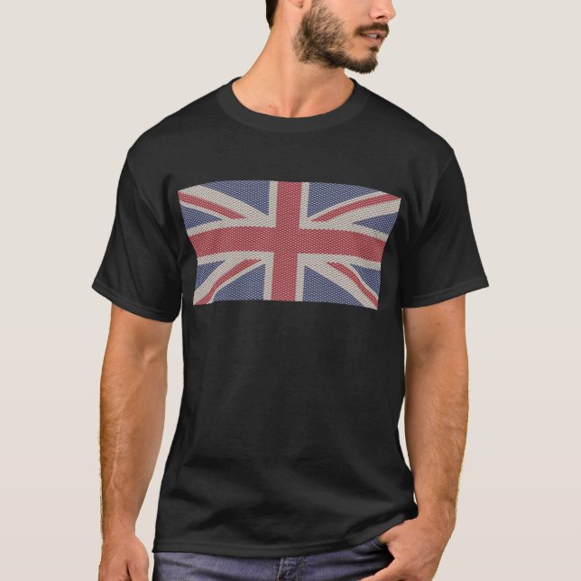 T-shirt Motif de pêche du pavillon Union Jack (Devant)