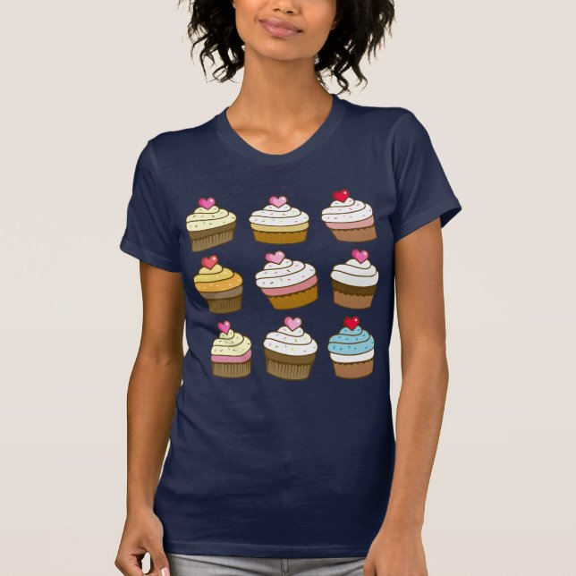 T-shirt motif de petit gâteau de kawaii (Devant)