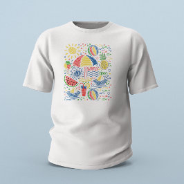T-shirt motif de plage d'été