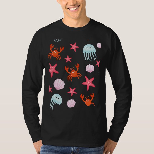 T-shirt Motif De Poisson Y Compris Le Crapaud De Poctopus (Devant)