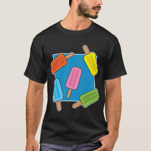 T-shirt Motif de Popsicles colorés assortis