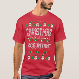 T-shirt Motif de sueur comptable de Noël
