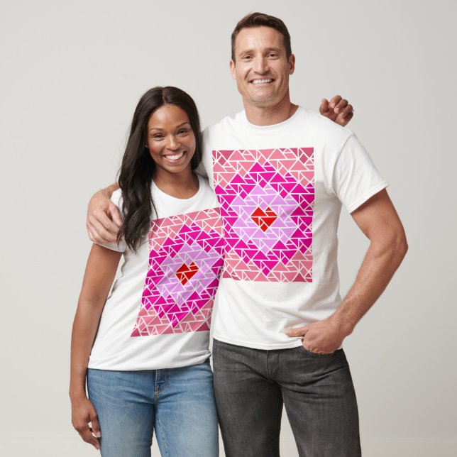 T-shirt Motif de Tangram cardiaque (Unisexe)