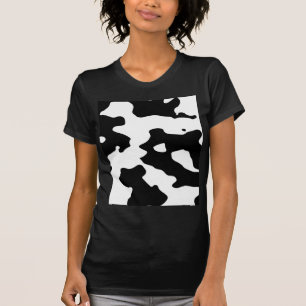 T-shirt Motif de vache noir et blanc