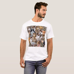 T-shirt Motif de visages de chat