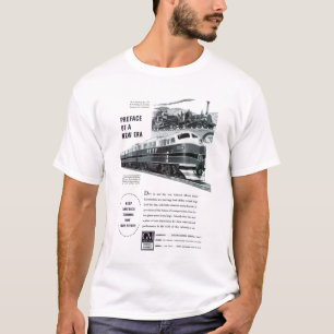 T-shirt Motif d'électro du diesel 1948 de chemin de fer