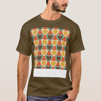 T-shirt Motif des Coeurs Rétro en Rouge
