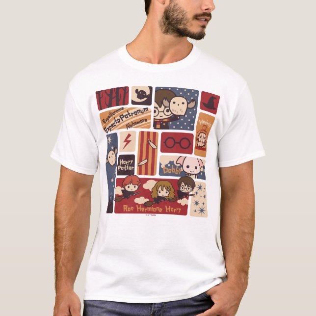 T-shirt Motif des scènes de dessin de Harry Potter (Devant)
