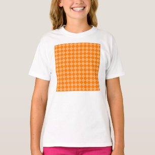 T-shirt Motif diamant orange combiné STaylor