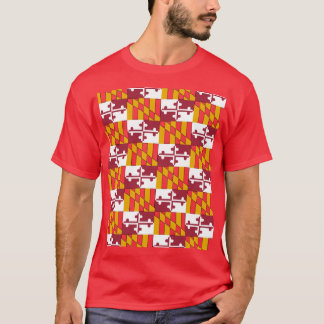T-shirt Motif du drapeau de l'État du Maryland