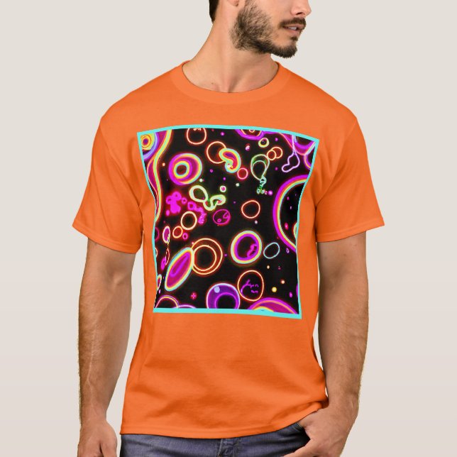 T-shirt Motif dynamique Neon Glow (Devant)