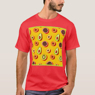 T-shirt Motif élégant à base de fruits néons