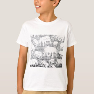 T-shirt Motif en béton éléphant