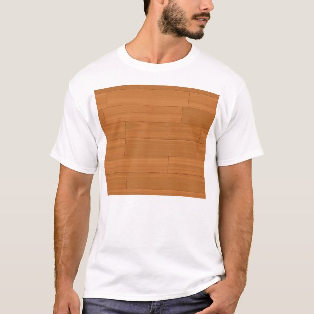 T-shirt Motif en bois de plancher de parquet (Devant)