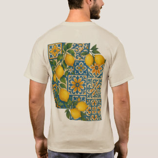 T-shirt Motif en carreaux de citron méditerranéen - Design