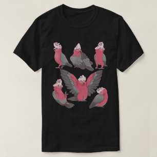 T-shirt Motif fantaisiste d'oiseau Galah rose Cockatoo