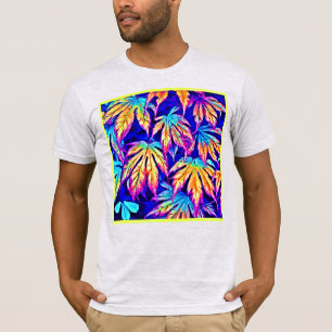 T-shirt Motif Feuille coloré