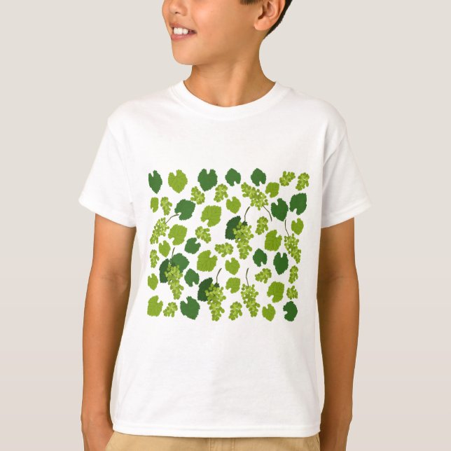 T-shirt Motif Feuille de raisins et de raisins (Devant)
