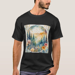 T-shirt Motif floral aquarelle 1