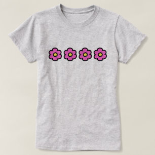 T-shirt Motif floral groovy rétro des années 60 Fleurs