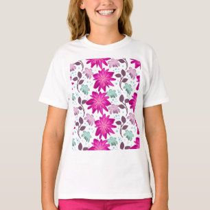 T-shirt Motif floral rose vibrant Fleurs modernes audaci