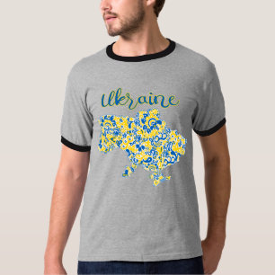 T-shirt Motif folklorique et typographie ukrainienne T-shi
