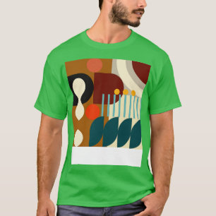 T-shirt Motif géométrique Abstrait moderne Bauhaus Doodle