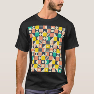 T-shirt Motif géométrique coloré sans couture