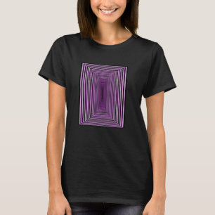 T-shirt Motif géométrique dans un violet linéaire Vortex O