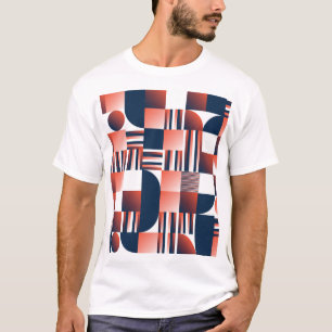 T-shirt Motif géométrique moderne créatif sans couture
